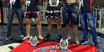 Equipe Gladiator Fight de Cáceres domina Lucas Fight Combat 7 com três vitórias e um cinturão