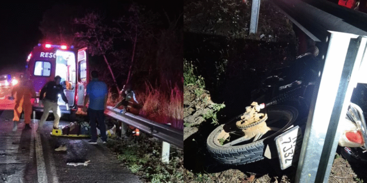 Acidente na BR-174 deixa motociclista e passageira feridos em Cáceres