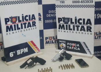 Trio é preso por ligação com facção em Cáceres