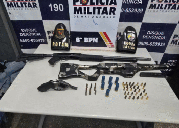 PM prende grupo e apreende armas em Cáceres