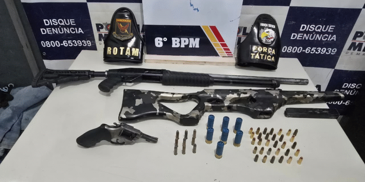 PM prende grupo e apreende armas em Cáceres