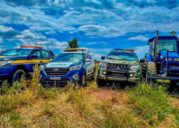 PRF e PM apreendem drogas e recuperam veículo em MT