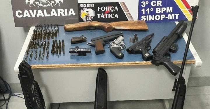 Idoso é preso após tiros e ameaças a familiares em Sinop