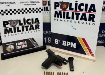 PM prende trio com arma em Cáceres