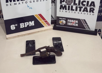 Trio invade casa, efetuam disparos e é preso em Cáceres