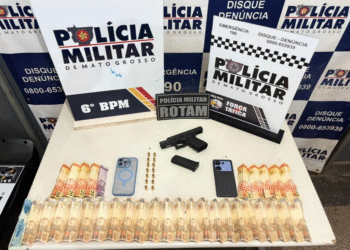 Rotam prende homem com pistola .380 em Cáceres