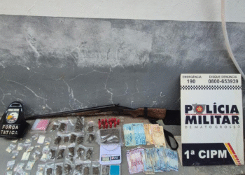 Suspeito é preso por tráfico e arma ilegal em Chapada