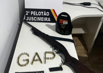 Homem é preso com espingarda e 81 munições em MT