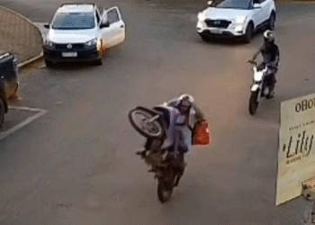 Motociclista é preso no Centro de Cáceres