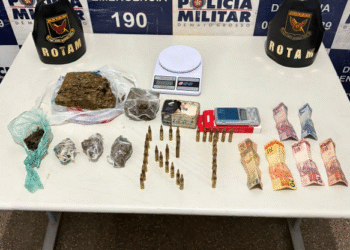 ROTAM prende suspeito por tráfico de drogas e apreende munições de calibre restrito em Cáceres