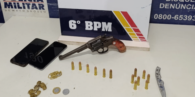 Operação Tolerância Zero apreende pistola de uso restrito após fuga de suspeitos no Residencial Aeroporto, em Cáceres