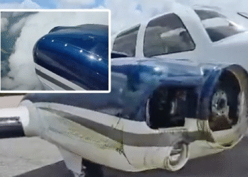Avião faz pouso de emergência em Cáceres após hélice se soltar em voo; vídeo