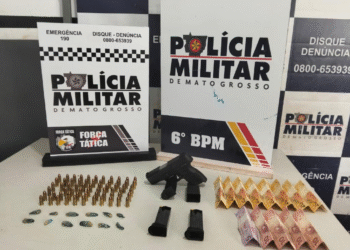 PM prende faccionados e apreende arma e drogas durante operação em Cáceres