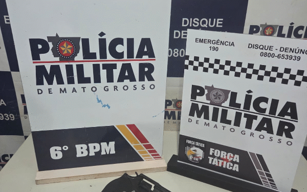 PM frustra possível homicídio, apreende revólver roubado e detém adulto e adolescente em Cáceres