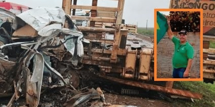 Produtor rural morre após colisão entre Hilux e carreta na MT-140