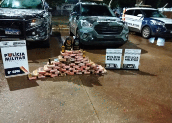 PM apreende 50 tabletes de maconha e prende suspeito de 21 anos em Cáceres