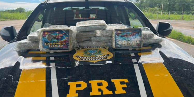 PRF de Cáceres intercepta carregamento de skunk em ônibus na BR-070 durante Operação Carnaval