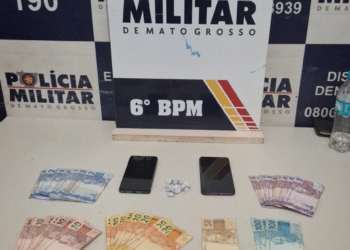 PM apreende drogas e dinheiro durante ocorrência de briga no bairro Rodeio, em Cáceres