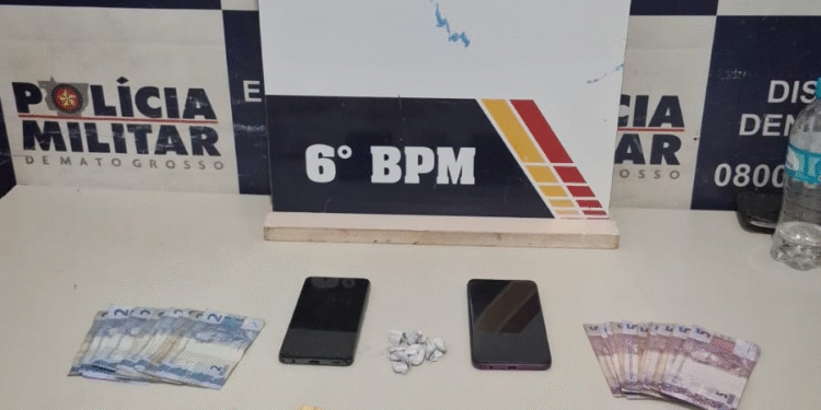 PM apreende drogas e dinheiro durante ocorrência de briga no bairro Rodeio, em Cáceres