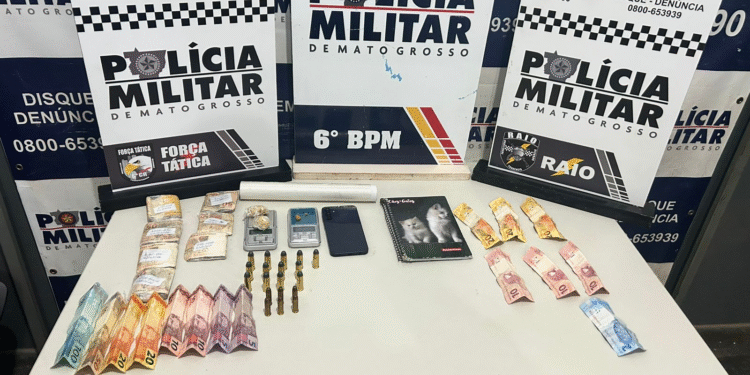 Operação Interceptio prende suspeito e apreende drogas, munições e materiais do tráfico em Cáceres