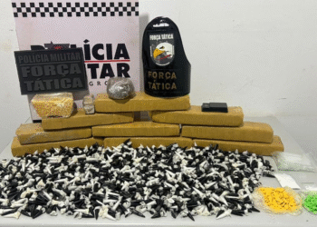 Força Tática prende faccionado com mil pinos de cocaína, ecstasy e tabletes de maconha em Tangará da Serra