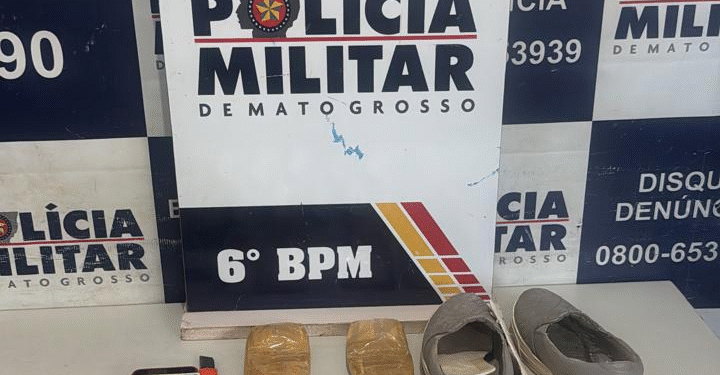 Mulher boliviana é presa com cocaína escondida no sapato na rodoviária de Cáceres