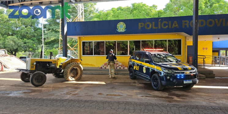 Prf apreende 162 tabletes de cocaína escondidos em pneus de trator na BR-070